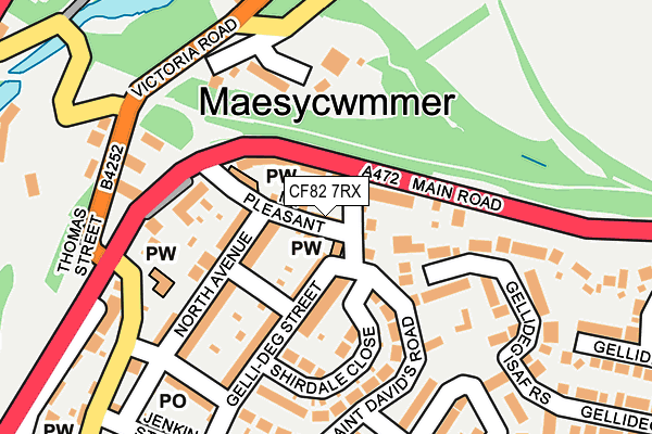 CF82 7RX map - OS OpenMap – Local (Ordnance Survey)
