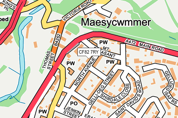 CF82 7RY map - OS OpenMap – Local (Ordnance Survey)