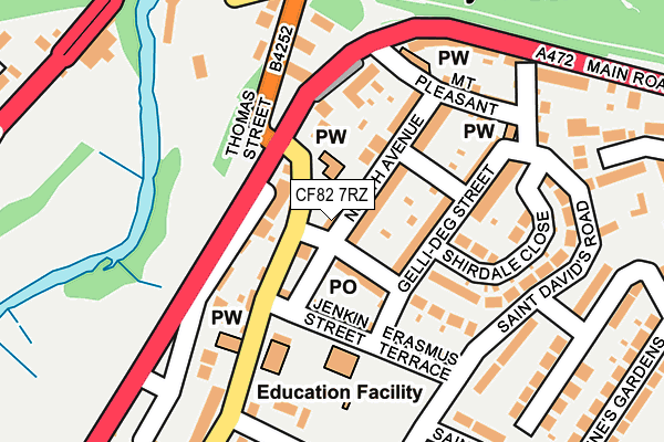 CF82 7RZ map - OS OpenMap – Local (Ordnance Survey)