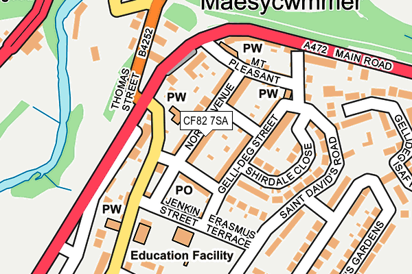 CF82 7SA map - OS OpenMap – Local (Ordnance Survey)