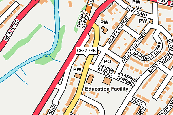 CF82 7SB map - OS OpenMap – Local (Ordnance Survey)