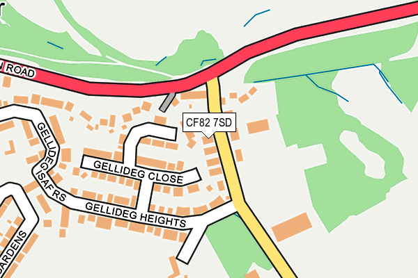 CF82 7SD map - OS OpenMap – Local (Ordnance Survey)