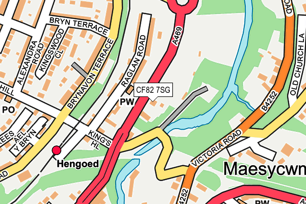 CF82 7SG map - OS OpenMap – Local (Ordnance Survey)