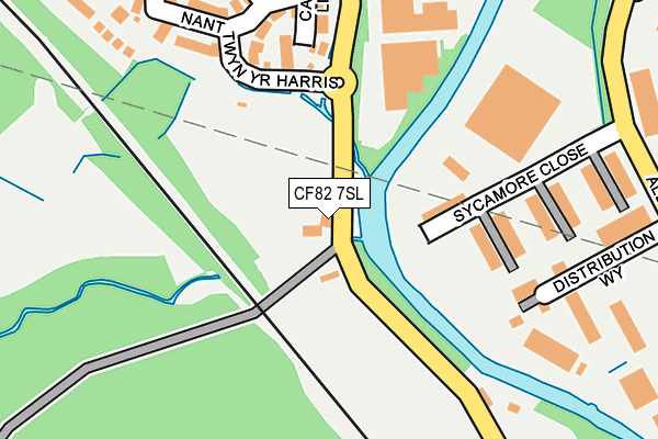 CF82 7SL map - OS OpenMap – Local (Ordnance Survey)