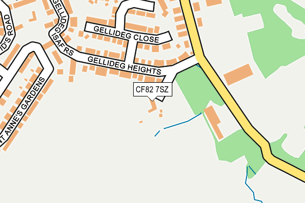 CF82 7SZ map - OS OpenMap – Local (Ordnance Survey)