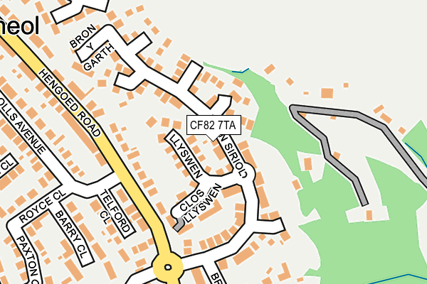 CF82 7TA map - OS OpenMap – Local (Ordnance Survey)