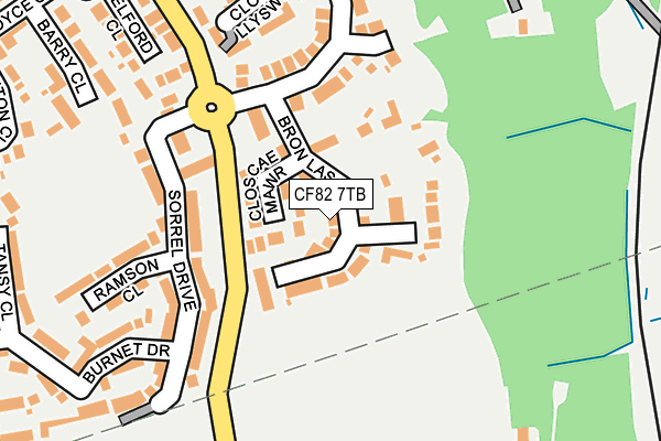 CF82 7TB map - OS OpenMap – Local (Ordnance Survey)