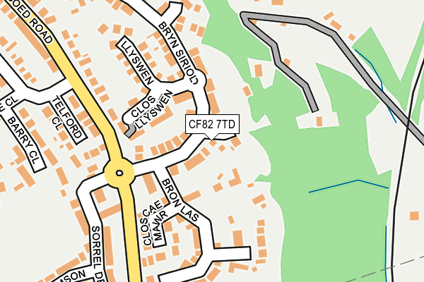 CF82 7TD map - OS OpenMap – Local (Ordnance Survey)