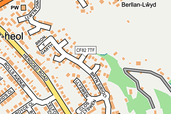 CF82 7TF map - OS OpenMap – Local (Ordnance Survey)