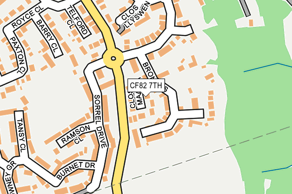 CF82 7TH map - OS OpenMap – Local (Ordnance Survey)