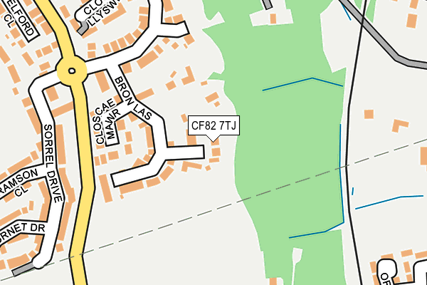 CF82 7TJ map - OS OpenMap – Local (Ordnance Survey)