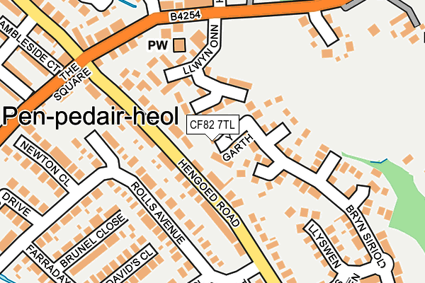 CF82 7TL map - OS OpenMap – Local (Ordnance Survey)