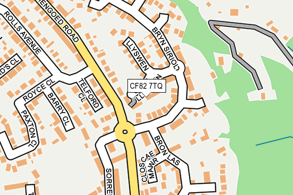 CF82 7TQ map - OS OpenMap – Local (Ordnance Survey)