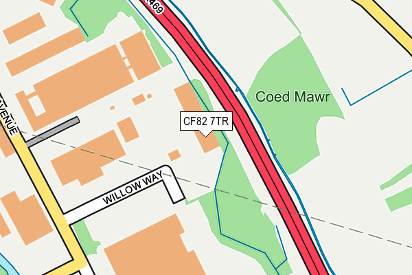 CF82 7TR map - OS OpenMap – Local (Ordnance Survey)