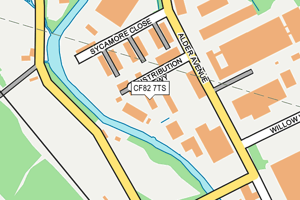 CF82 7TS map - OS OpenMap – Local (Ordnance Survey)