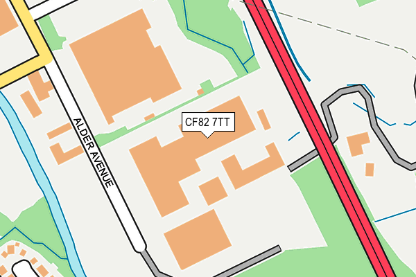 CF82 7TT map - OS OpenMap – Local (Ordnance Survey)