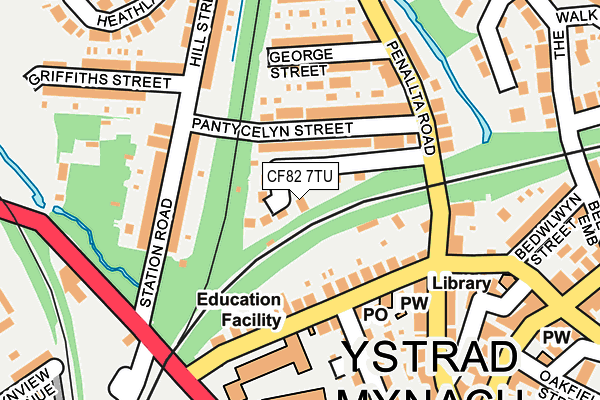 CF82 7TU map - OS OpenMap – Local (Ordnance Survey)