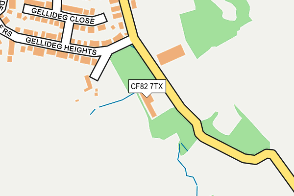 CF82 7TX map - OS OpenMap – Local (Ordnance Survey)