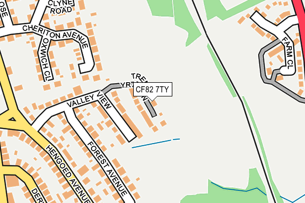 CF82 7TY map - OS OpenMap – Local (Ordnance Survey)