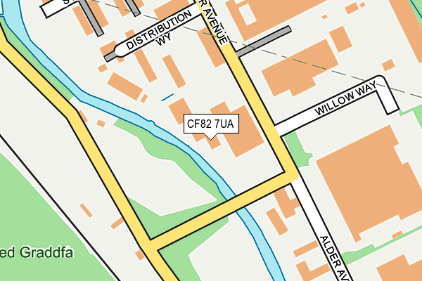 CF82 7UA map - OS OpenMap – Local (Ordnance Survey)