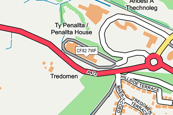 CF82 7WF map - OS OpenMap – Local (Ordnance Survey)