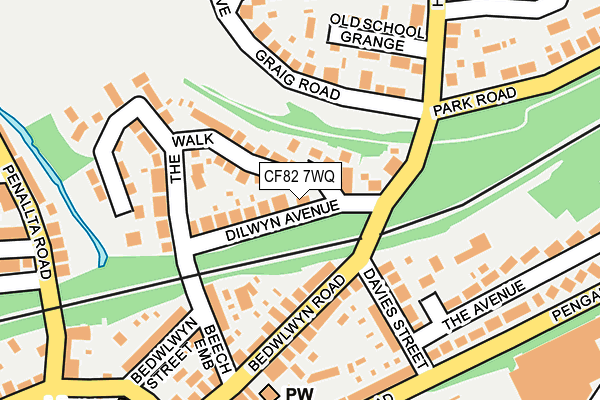 CF82 7WQ map - OS OpenMap – Local (Ordnance Survey)