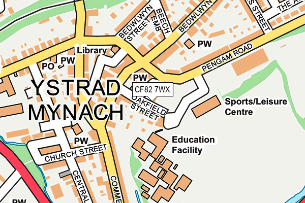 CF82 7WX map - OS OpenMap – Local (Ordnance Survey)