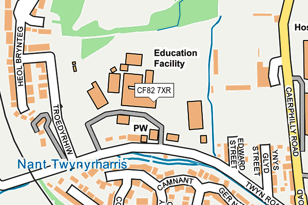 CF82 7XR map - OS OpenMap – Local (Ordnance Survey)