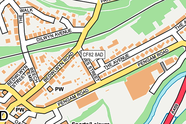 CF82 8AD map - OS OpenMap – Local (Ordnance Survey)