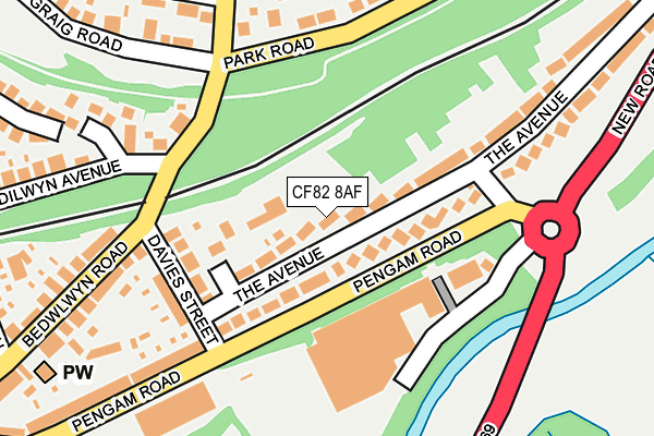 CF82 8AF map - OS OpenMap – Local (Ordnance Survey)