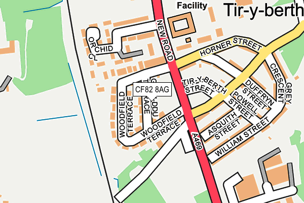 CF82 8AG map - OS OpenMap – Local (Ordnance Survey)