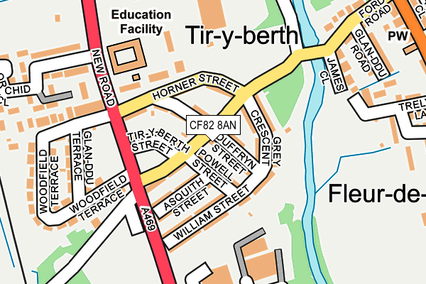 CF82 8AN map - OS OpenMap – Local (Ordnance Survey)