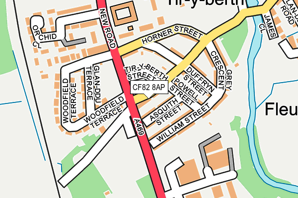 CF82 8AP map - OS OpenMap – Local (Ordnance Survey)