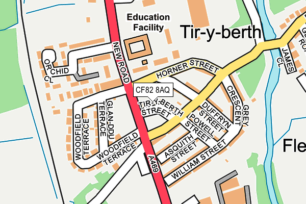 CF82 8AQ map - OS OpenMap – Local (Ordnance Survey)