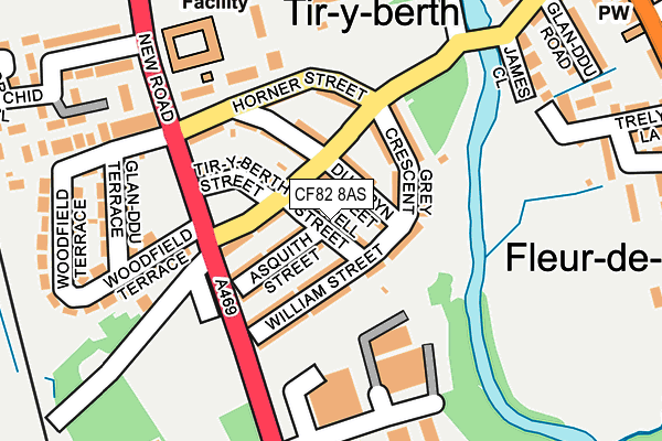 CF82 8AS map - OS OpenMap – Local (Ordnance Survey)