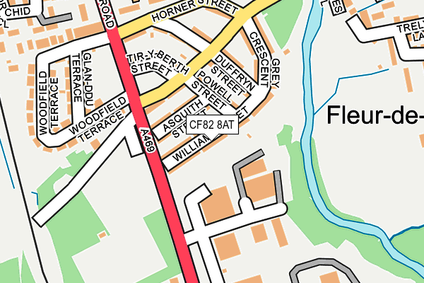 CF82 8AT map - OS OpenMap – Local (Ordnance Survey)