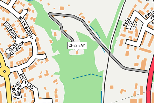 CF82 8AY map - OS OpenMap – Local (Ordnance Survey)