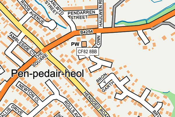 CF82 8BB map - OS OpenMap – Local (Ordnance Survey)