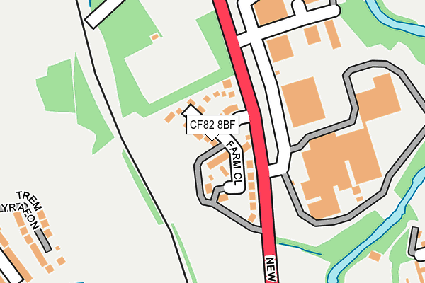 CF82 8BF map - OS OpenMap – Local (Ordnance Survey)