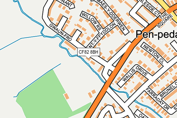 CF82 8BH map - OS OpenMap – Local (Ordnance Survey)