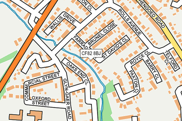 CF82 8BJ map - OS OpenMap – Local (Ordnance Survey)