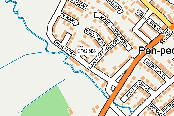 CF82 8BN map - OS OpenMap – Local (Ordnance Survey)