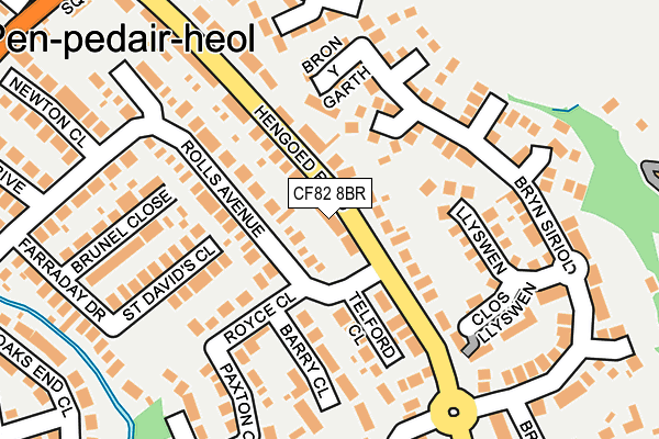 CF82 8BR map - OS OpenMap – Local (Ordnance Survey)