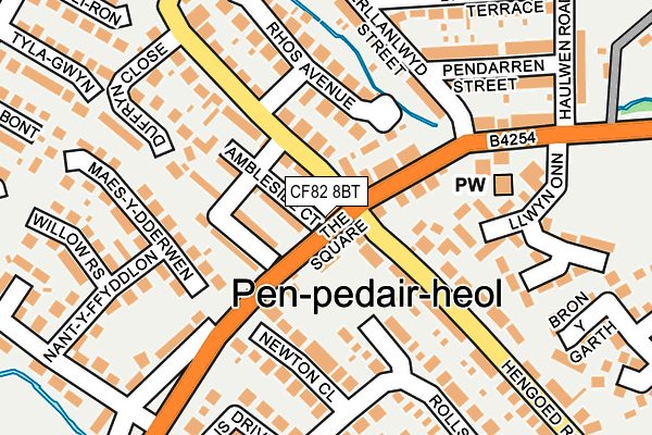 CF82 8BT map - OS OpenMap – Local (Ordnance Survey)