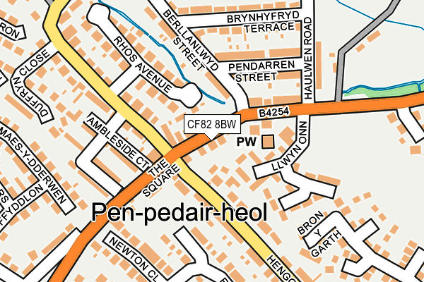 CF82 8BW map - OS OpenMap – Local (Ordnance Survey)