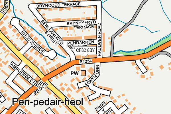 CF82 8BY map - OS OpenMap – Local (Ordnance Survey)