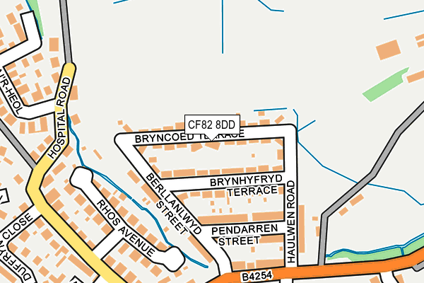 CF82 8DD map - OS OpenMap – Local (Ordnance Survey)