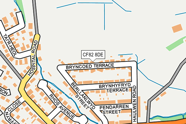 CF82 8DE map - OS OpenMap – Local (Ordnance Survey)