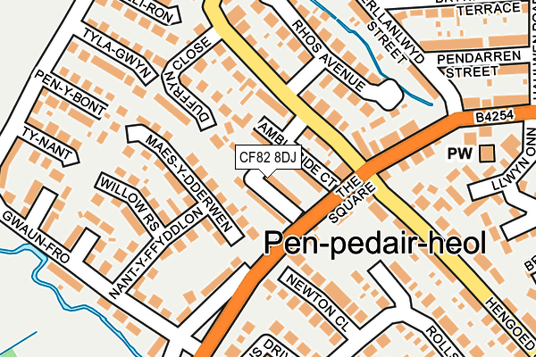 CF82 8DJ map - OS OpenMap – Local (Ordnance Survey)