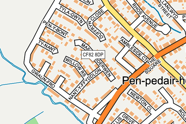 CF82 8DP map - OS OpenMap – Local (Ordnance Survey)